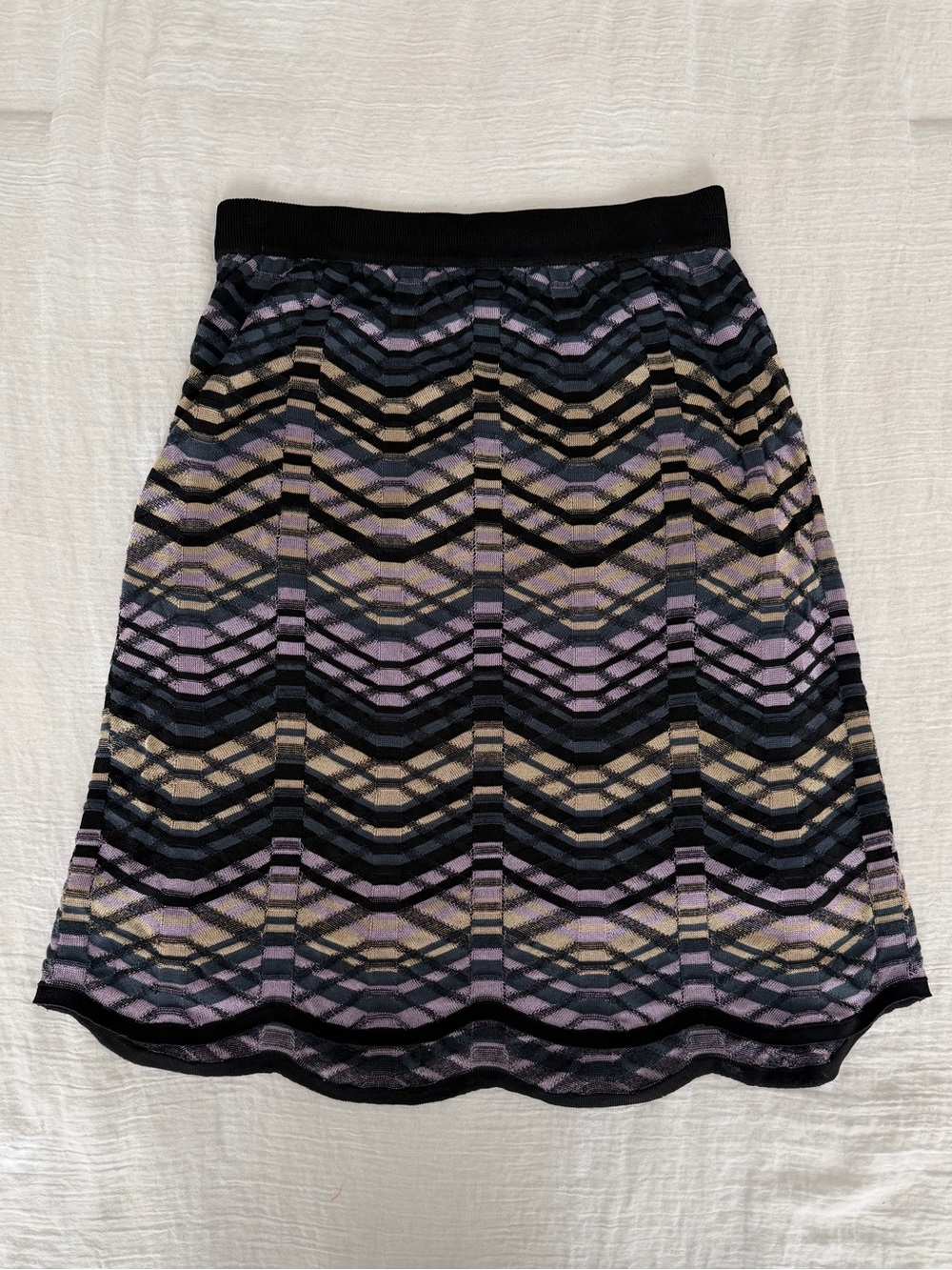Vintage M Missoni Knit Mini/Midi Skirt - Size 44